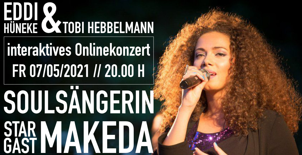 Tickets mit Stargast: Makeda, Die Soulsängerin zu Gast beim interaktiven Online-Konzert in Deine Stadt